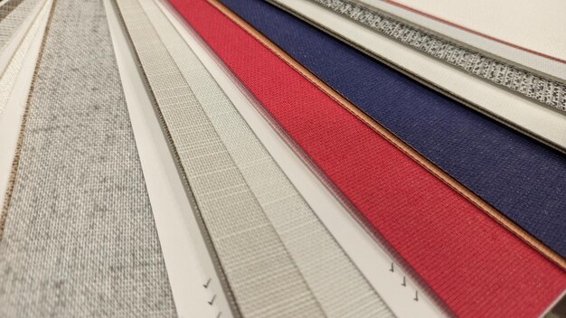 Different colors and different types of fabrics for sewing the shell of upholstered furniture