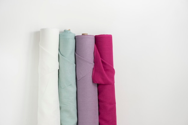 Different colors linen fabric