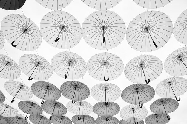 Different colors umbrellas background