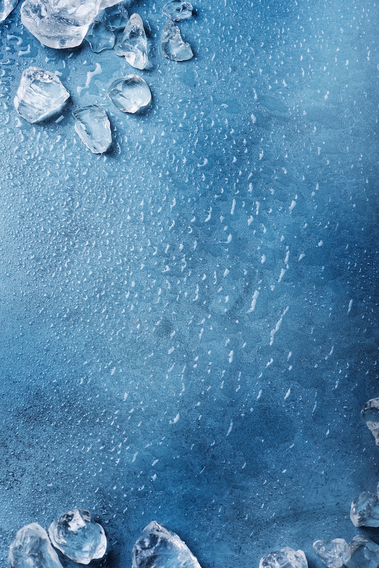 Photo different crystals of ice