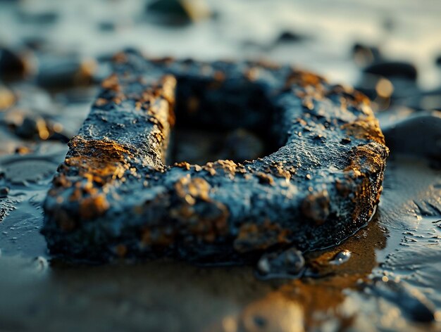 Photo different english letter imagines on the colorful beach