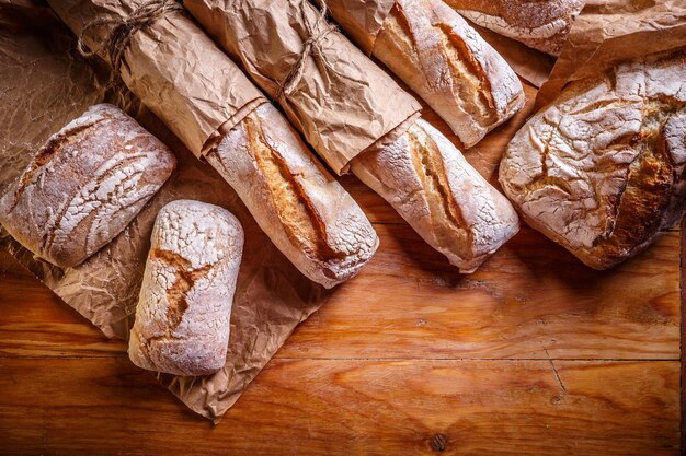 Different fresh breads