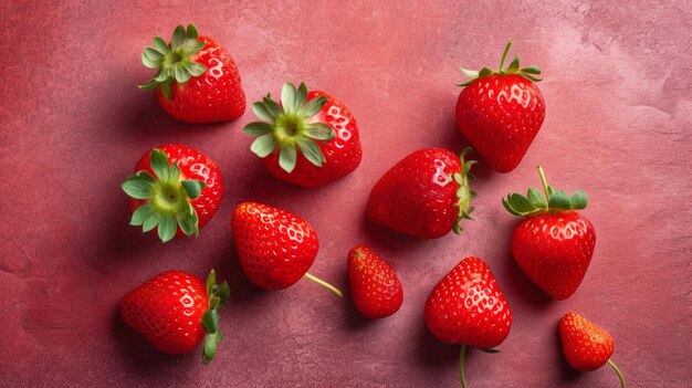 Photo different fresh strawberries