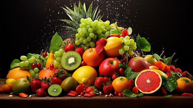 different fruits and vegetables fresh fruit