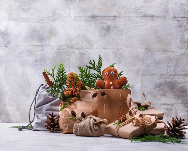 Different ideas for zero waste eco friendly Christmas gift packing