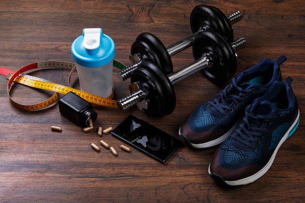 Разные предметы для фитнеса
