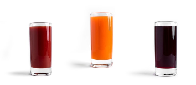 Different kinds of juice isolated