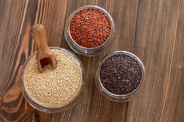 Different kinds of quinoa