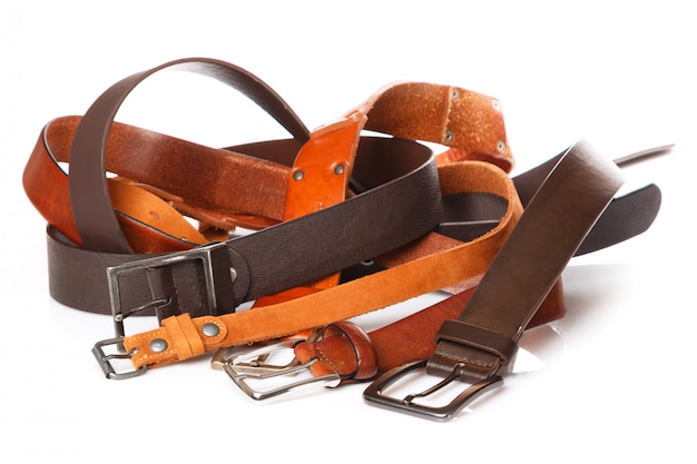 Different leather belts