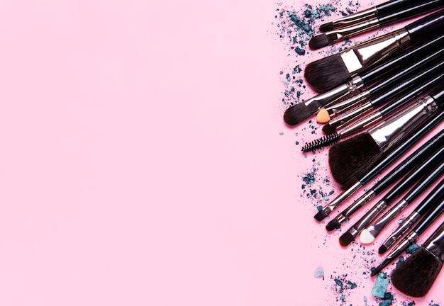 Different makeup brushes