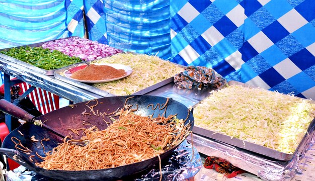 Different meals for the guests on the wedding table