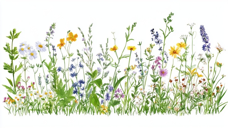 Photo different plants and flowers with different colored background and other things
