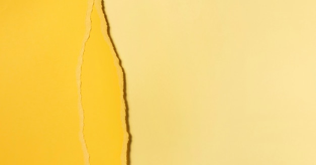 Different shades of torn yellow paper