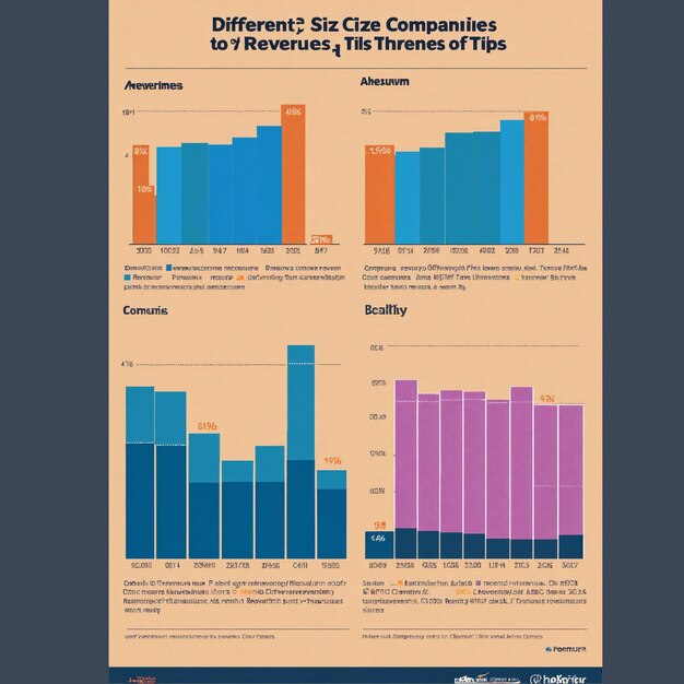 Photo different size of companies according to its revenue