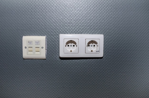 Different sockets on  the  wall