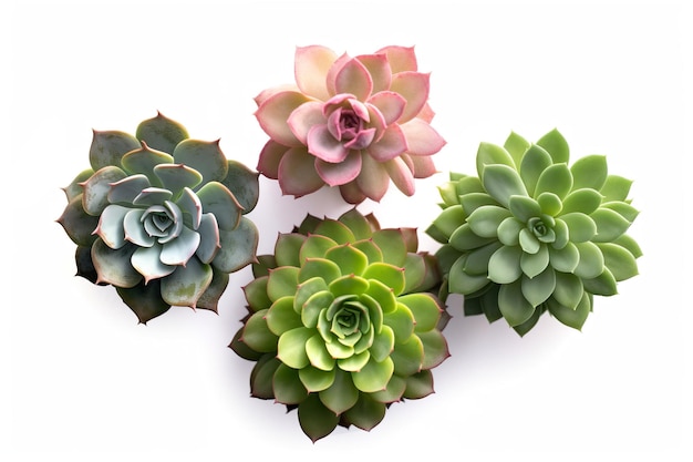 Different succulents echeveria plants