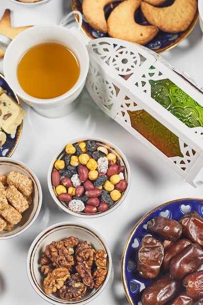 Different sweets and cookies on a table