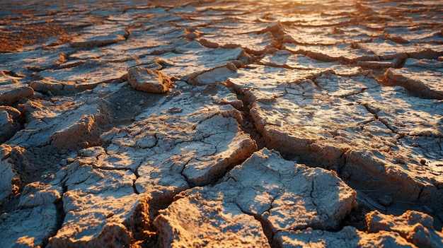 Different textures on the arid soil in Namib desert Namibia Africa