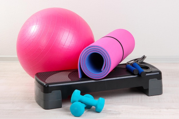 Different tools for fitness in room