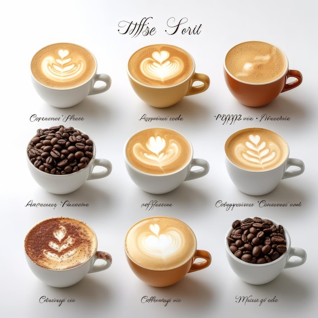 Different Types of Coffee Drinks