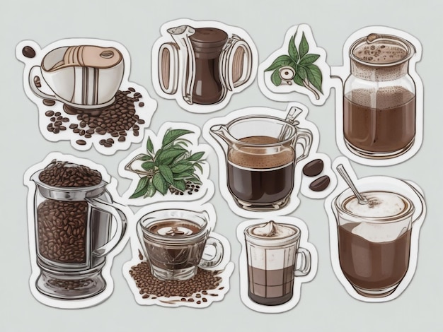 A different types of coffee