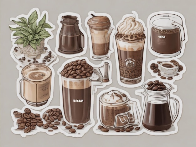 A different types of coffee