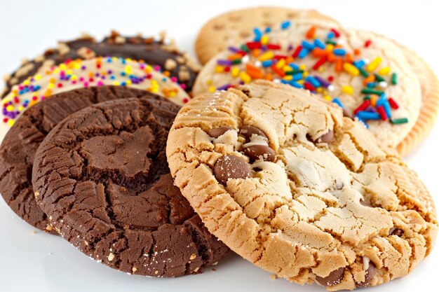 Photo different types of cookies