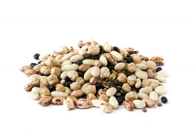 different types of mixed legumes isolated