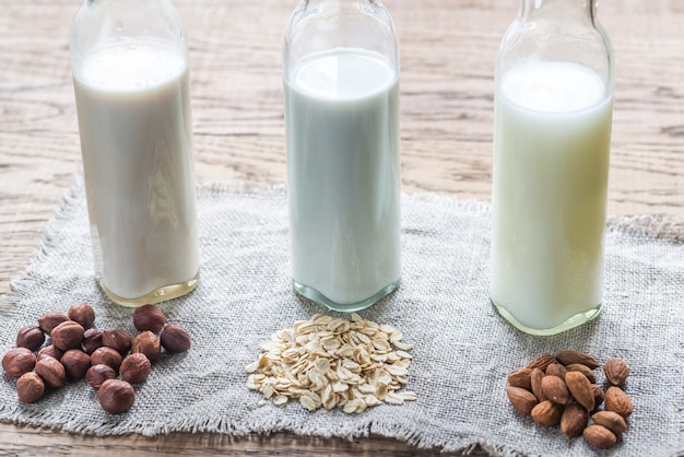 Different types of non-dairy milk