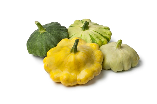 Different types of Patty pan Squashes