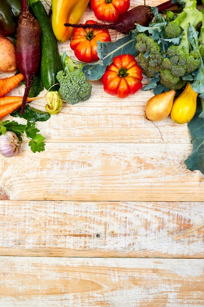 Foto diverse verdure per mangiare sano