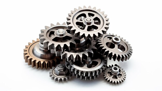 Differential Gears on white background