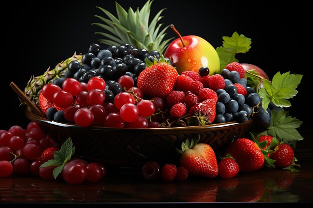 Foto diffrents_types_of_fruit_with_extra_dark_colors_in