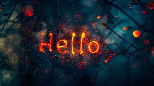 Diffuse verlichting Hello concept art poster