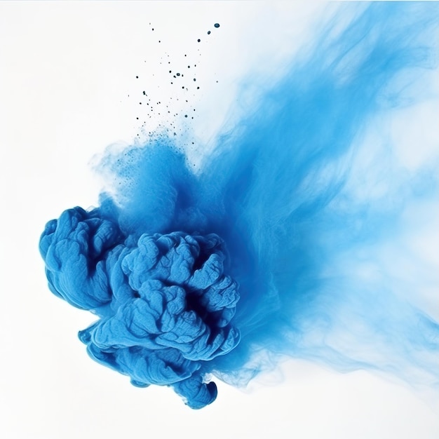 Diffusie van blauwe inkt in water