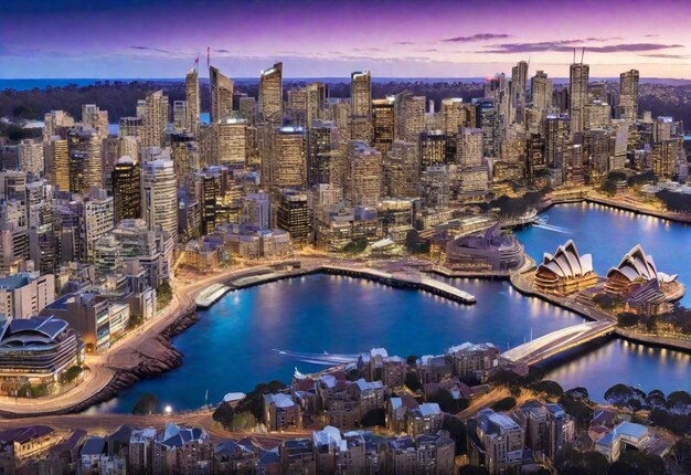 Diffusion xl downtown sydney skyline in australia