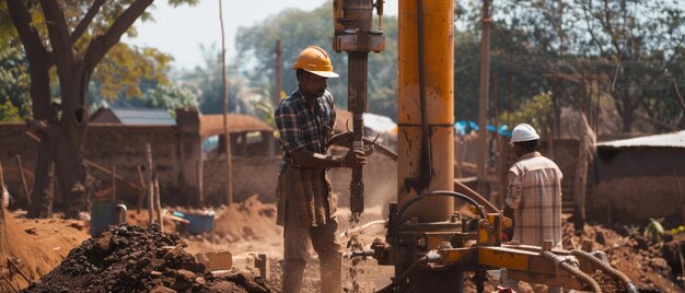 Digging Deep Borehole Construction Team Works to Bring Water to Rural Village in Amravati Maharash