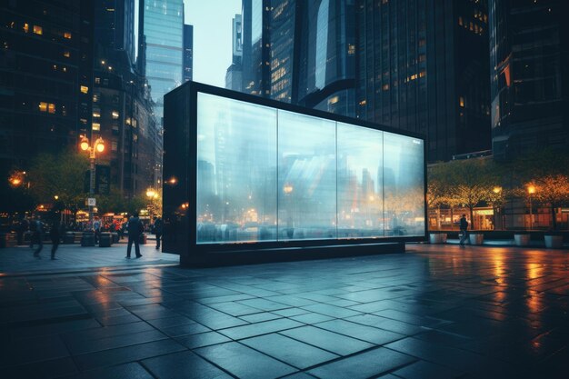 Foto digitaal bordenbord op een openbare plaats ideaal voor aanpassing generatieve ai