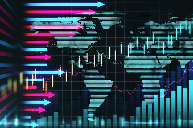 Digitaal scherm met kandelaargrafiek