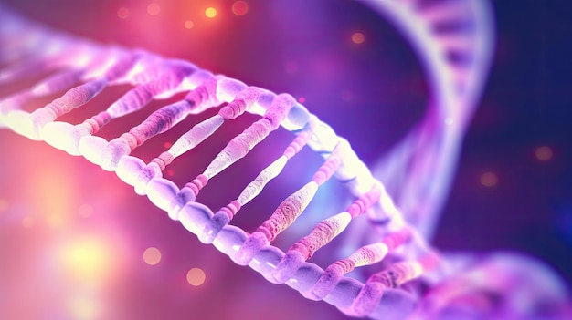유전 연구에서 DNA의 디지털 3D 표현