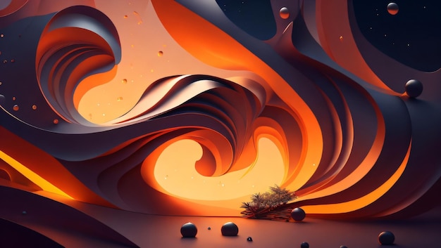 Digital Abstract Futuristic Background With Motion Lines