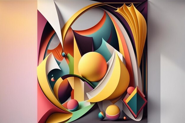 Digital Abstraction Mesmerizing Canvases and Colorful CompositionsxA