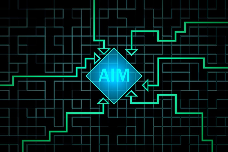 Photo digital aiming concept