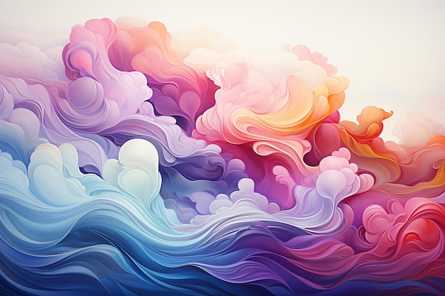 digital airbrush art of abstract illustration of a cloud AI generated