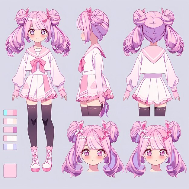 Digital Anime Girl Concept Art Fashion Enchanting characters and captivating designs come to life