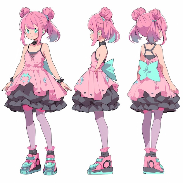 Digital Anime Girl Concept Art Fashion Enchanting characters and captivating designs come to life