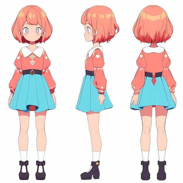 Digital Anime Girl Concept Art Fashion Enchanting characters and captivating designs come to life