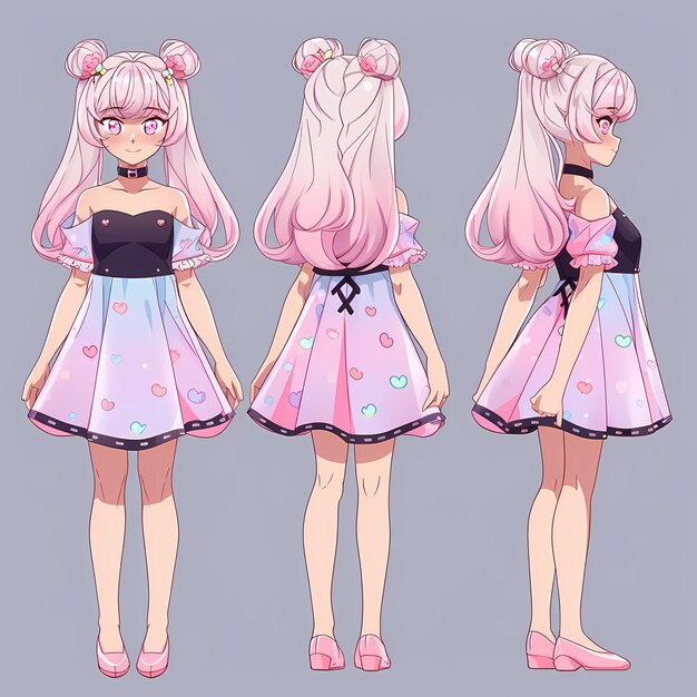 Digital Anime Girl Concept Art Fashion Enchanting characters and captivating designs come to life