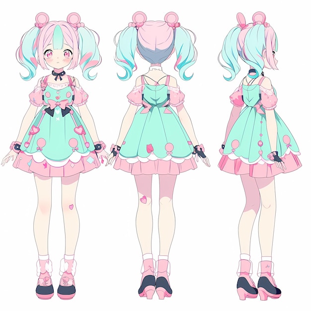 Digital anime girl concept art fashion enchanting characters and captivating designs come to life