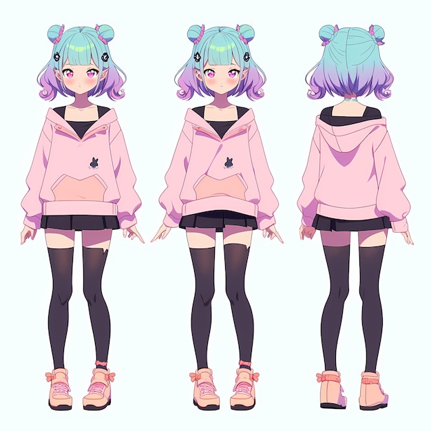 Digital Anime Girl Concept Art Fashion Enchanting characters and captivating designs come to life